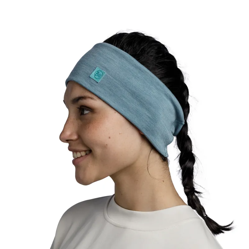 Buff Merino Wide Headband Pool-2