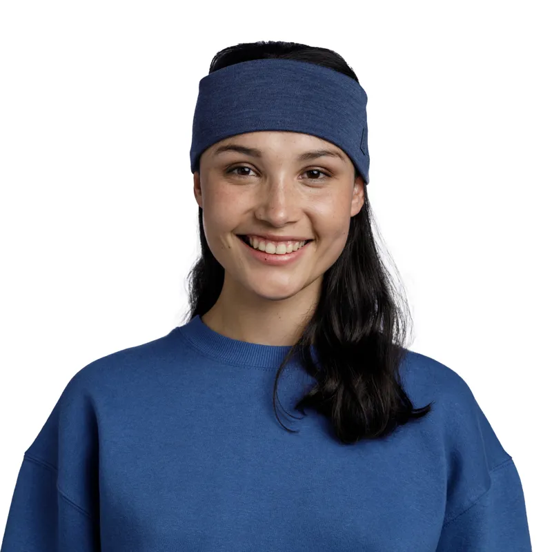Buff Merino Wide Headband Night Blue-1