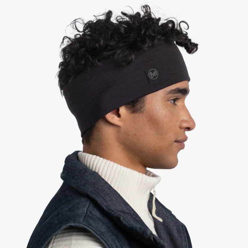 Buff Merino Wide Headband Black-6