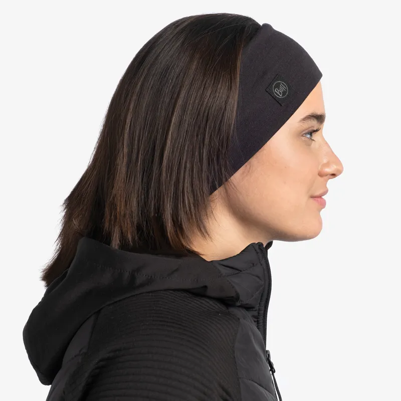 Buff Merino Wide Headband Black-2