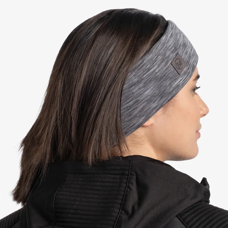 Buff Merino Wide Headband Multistripes Fog Grey-2
