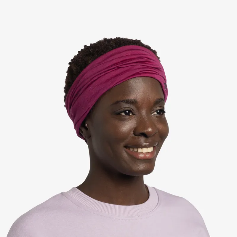 Buff Merino Lightweight Neckwear Magenta-2
