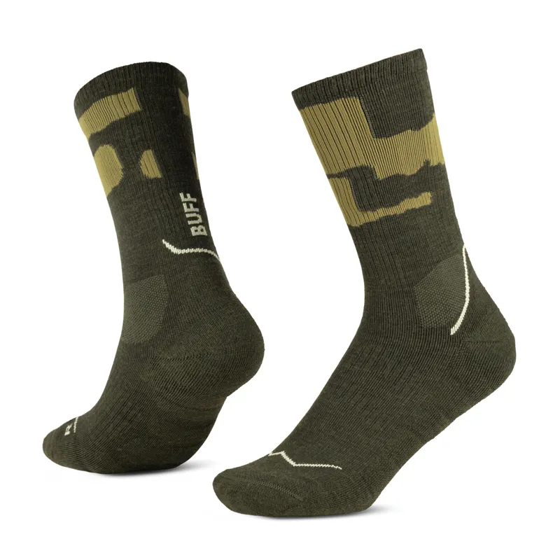 BUFF Midweight Merino Wool Crew Bettle Green-1
