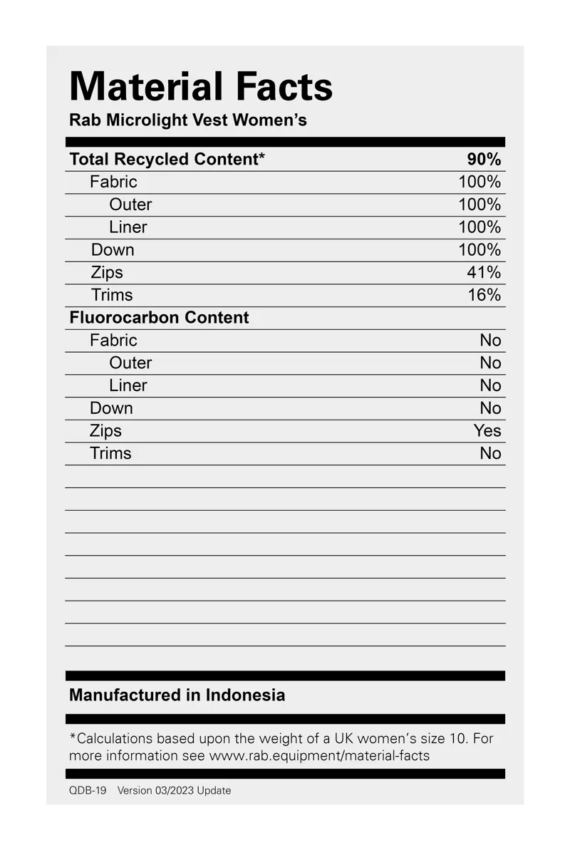 Rab Womens Microlight Vest Black-7