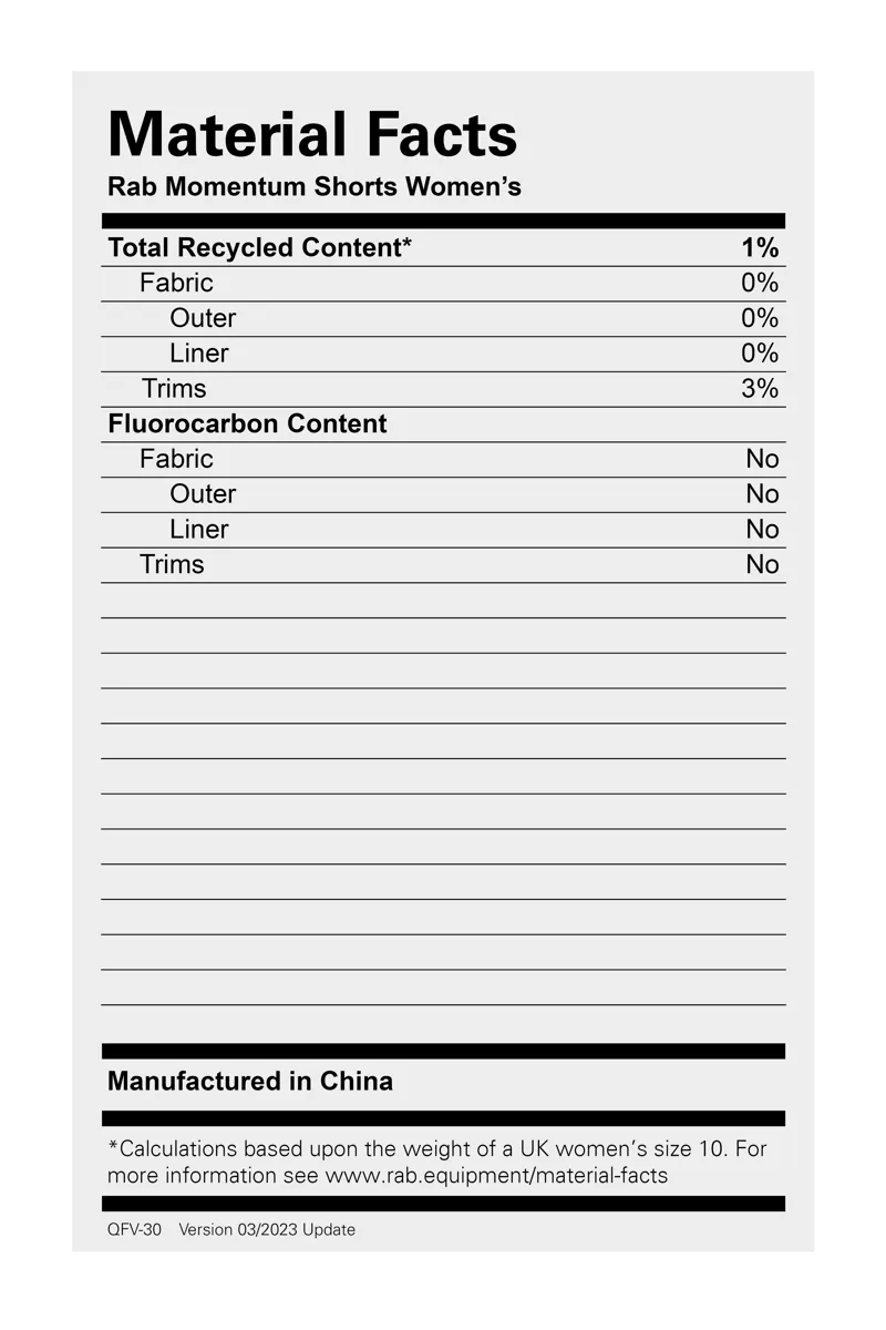 Rab Womens Momentum Shorts Marina Blue-6