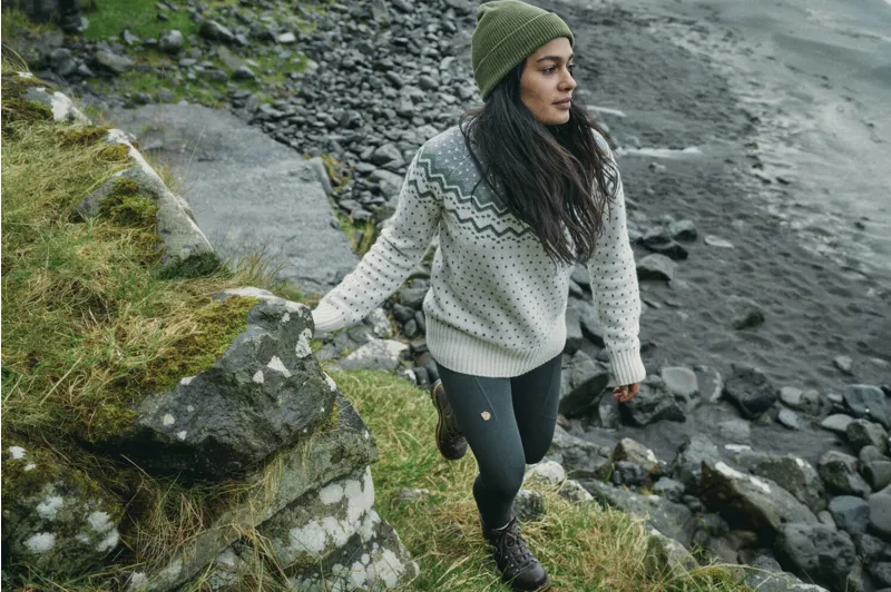 Fjallraven Womens Ovik Knit Sweater Autumn Leaf/Desert Brown-9