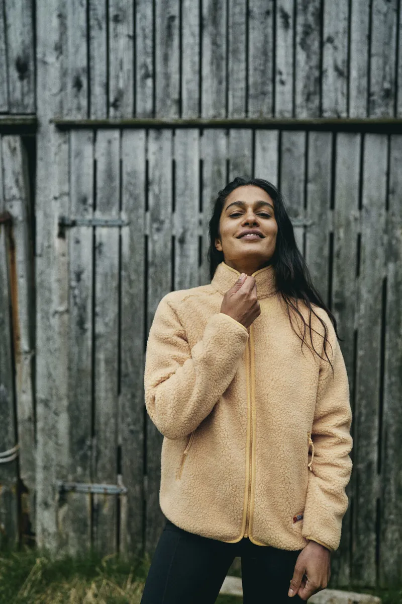 Fjallraven Womens Vardag Pile Fleece Mais Yellow-9