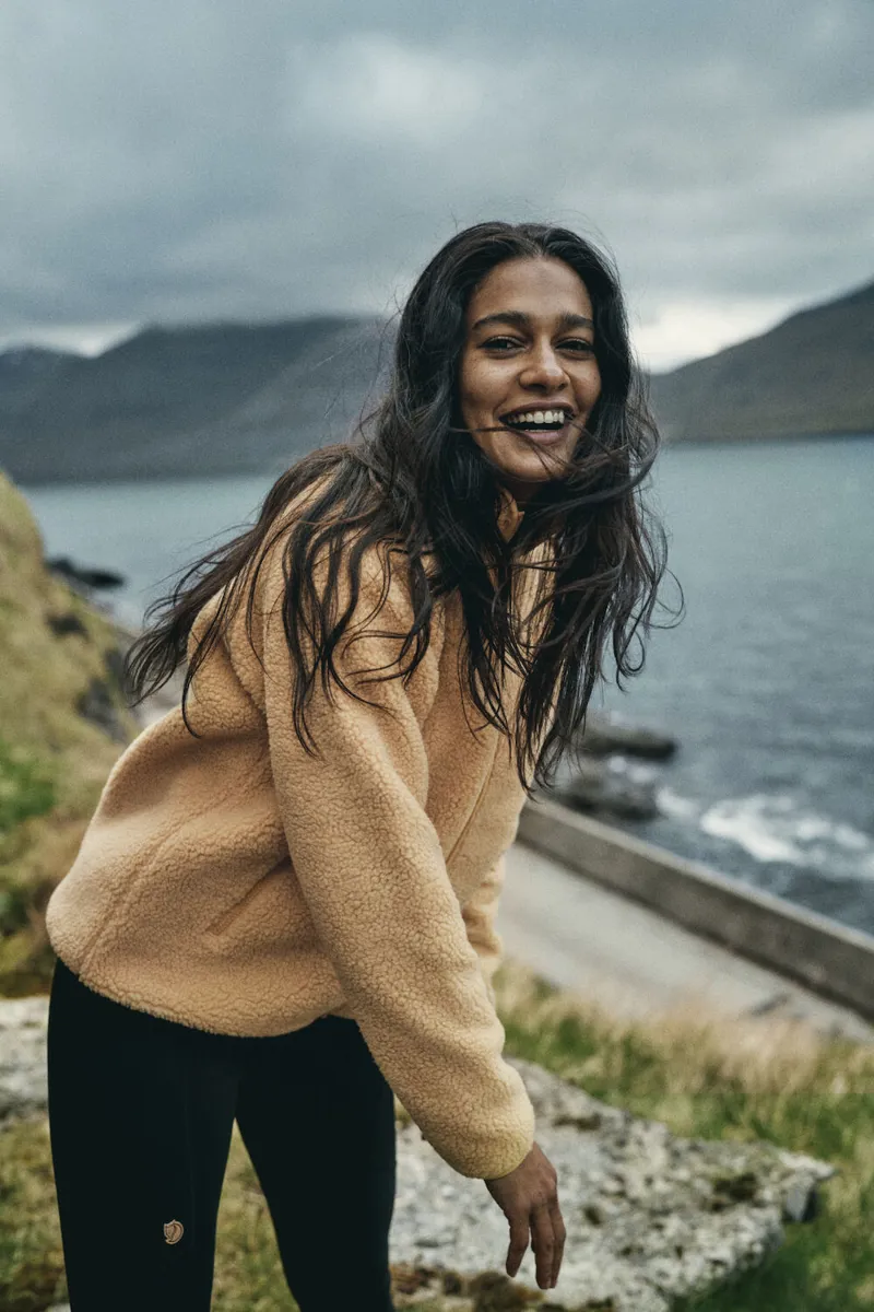 Fjallraven Womens Vardag Pile Fleece Mais Yellow-7