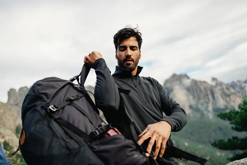 Fjallraven Mens Abisko Lite Fleece Half Zip Black-7