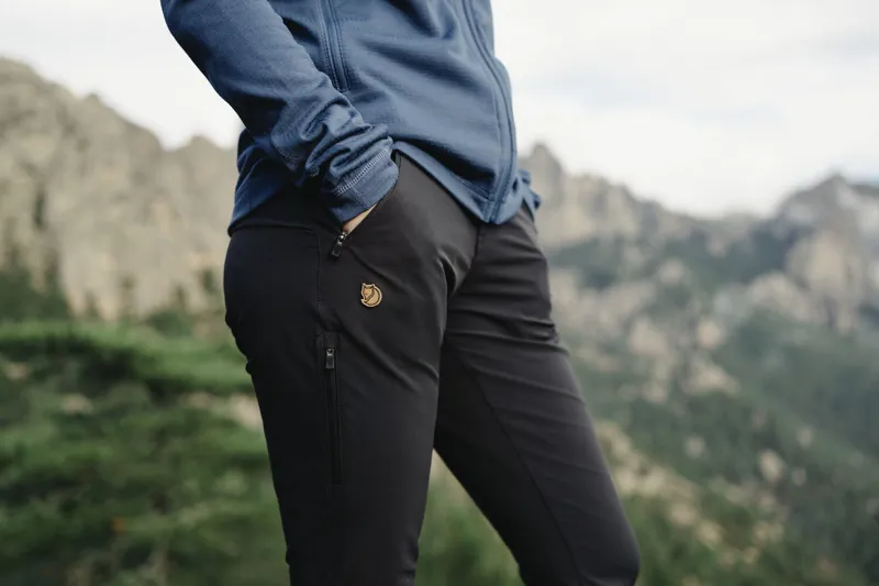 Fjallraven Women's Abisko Trail Stretch Trousers Navy-9