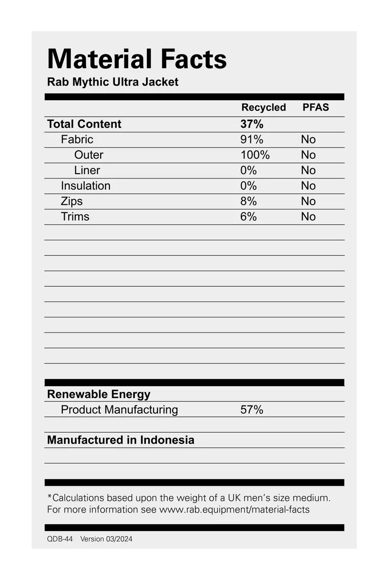 Rab Men's Mythic Ultra Jacket Tempest Blue-4