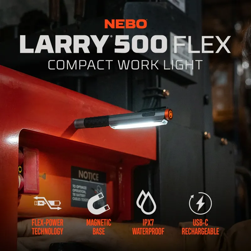 Nebo Lil Larry 500 Rechargeable-2