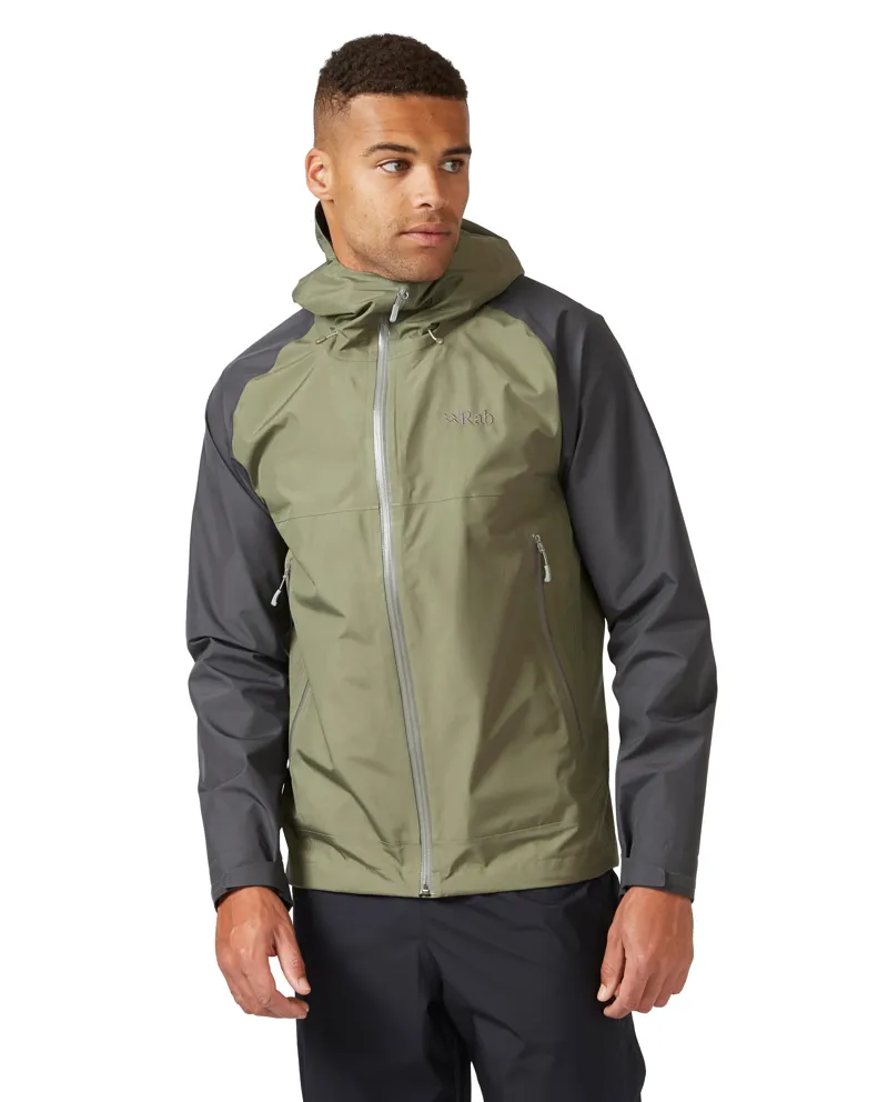 Rab Mens Namche Paclite Jacket Graphene/Light Khaki-2