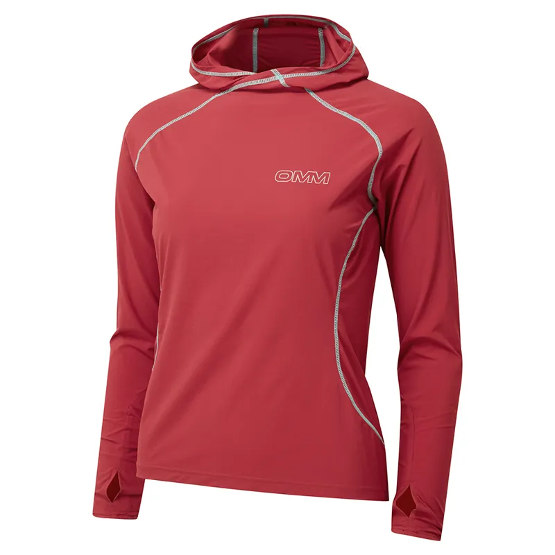 OMM Women's Breeze Hood Dark Red-2
