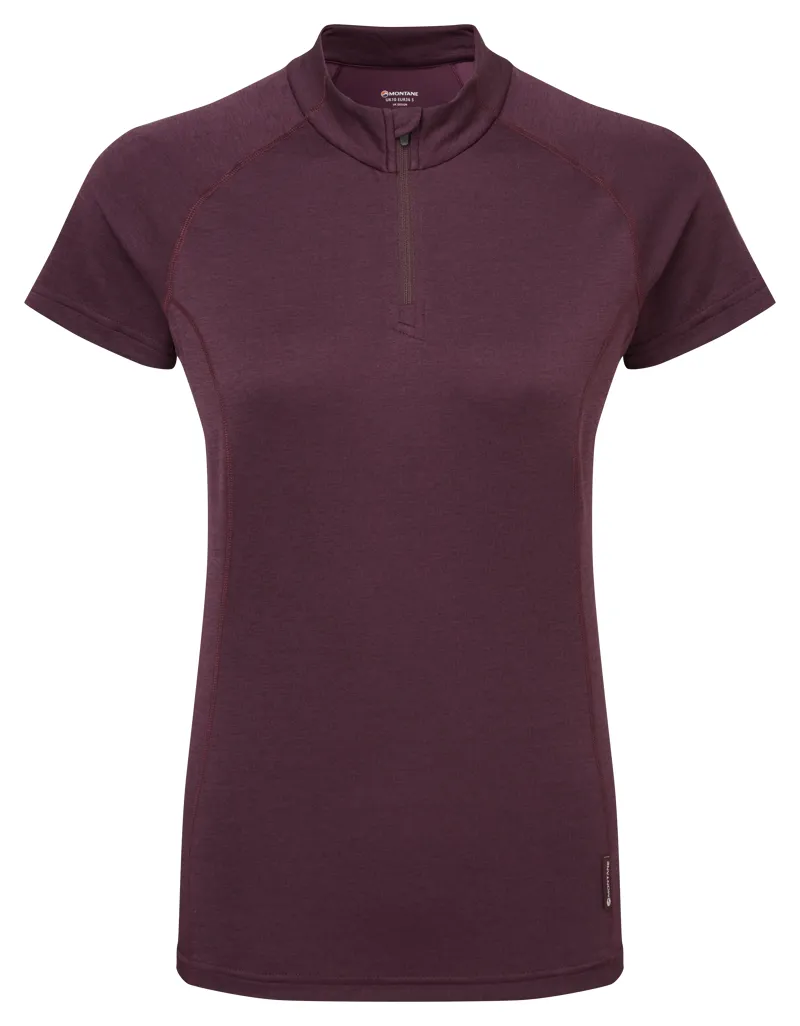 Montane Womens Dart Zip T-Shirt Saskatoon Berry