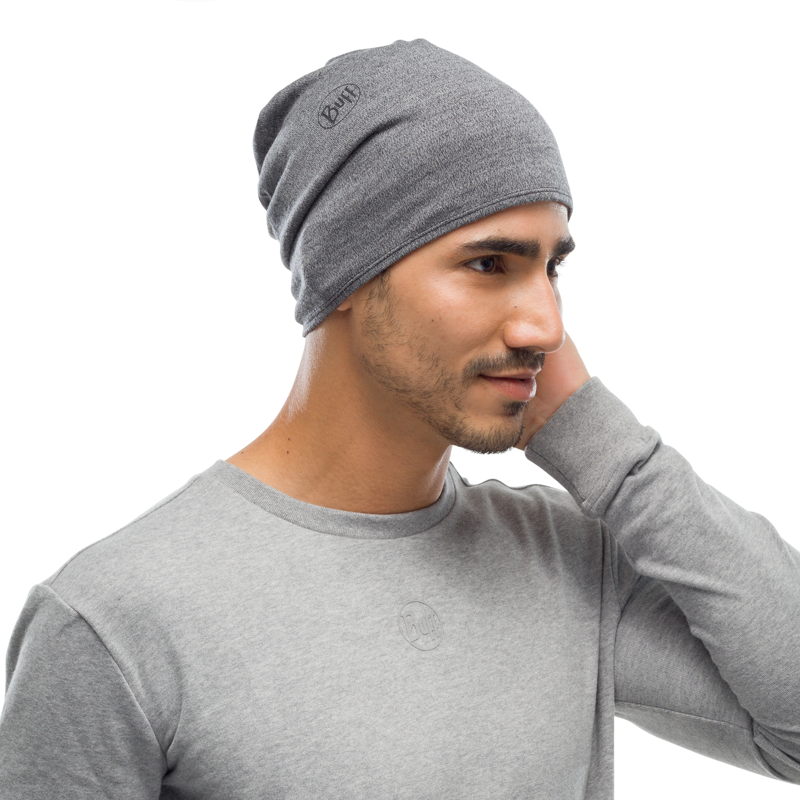 Buff Merino Midweight Neckwear Light Grey Melange-3