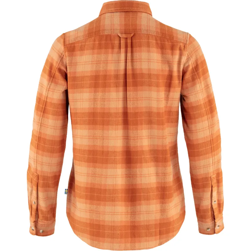 Fjallraven Womens Ovik Heavy Flannel Shirt Peach Sand/Desert Brown-1