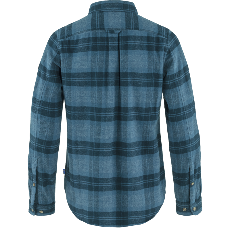 Fjallraven Womens Ovik Heavy Flannel Shirt Indigo Blue/Dark Navy-1