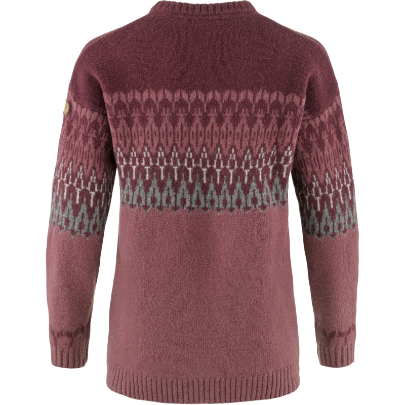 Fjallraven Women's Ovik Path Knit Sweater Mesa Purple/Dark Garnet-1