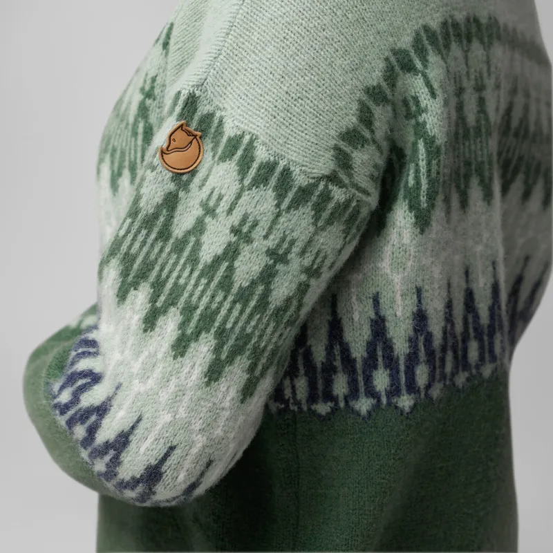Fjallraven Women's Ovik Path Knit Sweater Deep Patina/Misty Green-5