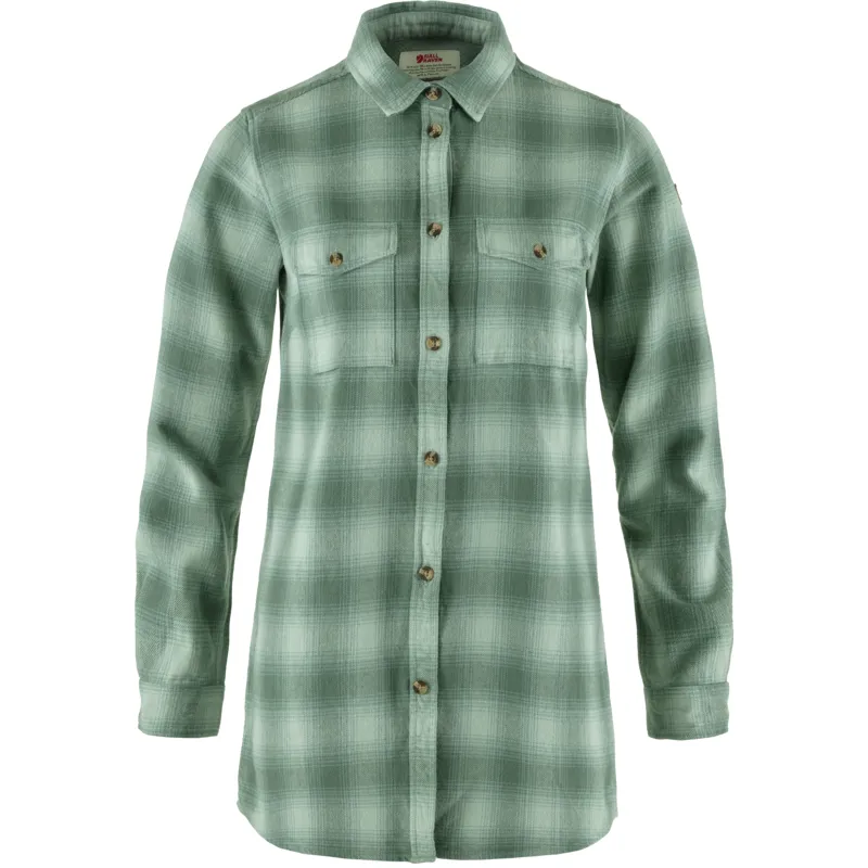 Fjallraven Women's Ovik Twill Shirt LS Misty Green/Patina Green