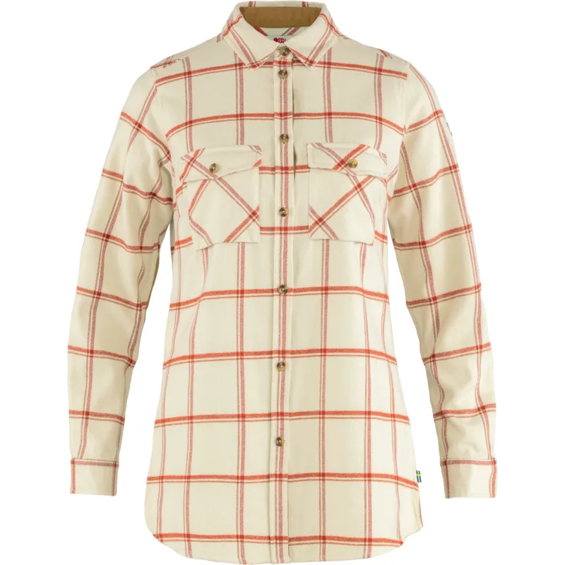 Fjallraven Womens Ovik Twill Long Sleeve Shirt Chalk