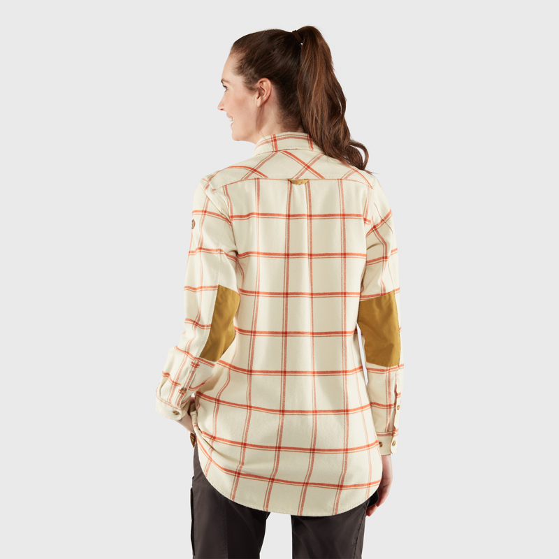 Fjallraven Womens Ovik Twill Long Sleeve Shirt Chalk-3