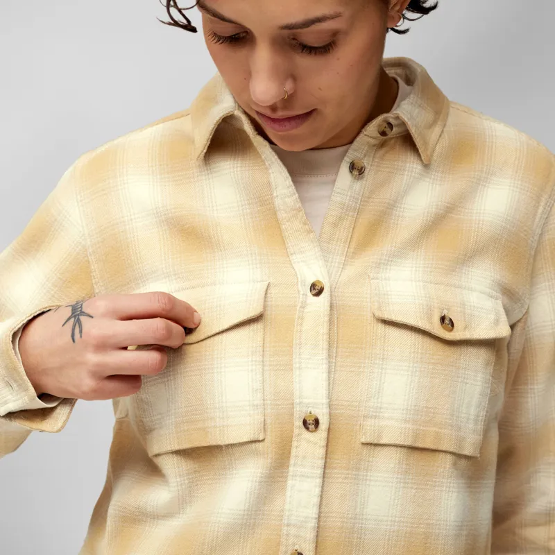 Fjallraven Women's Ovik Twill Shirt LS Desert Brown/Autumn Leaf-5