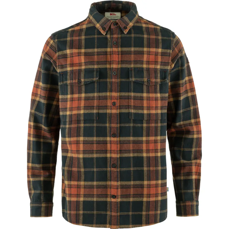 Fjallraven Men's Ovik Twill Shirt Autumn Leaf/Dark Navy