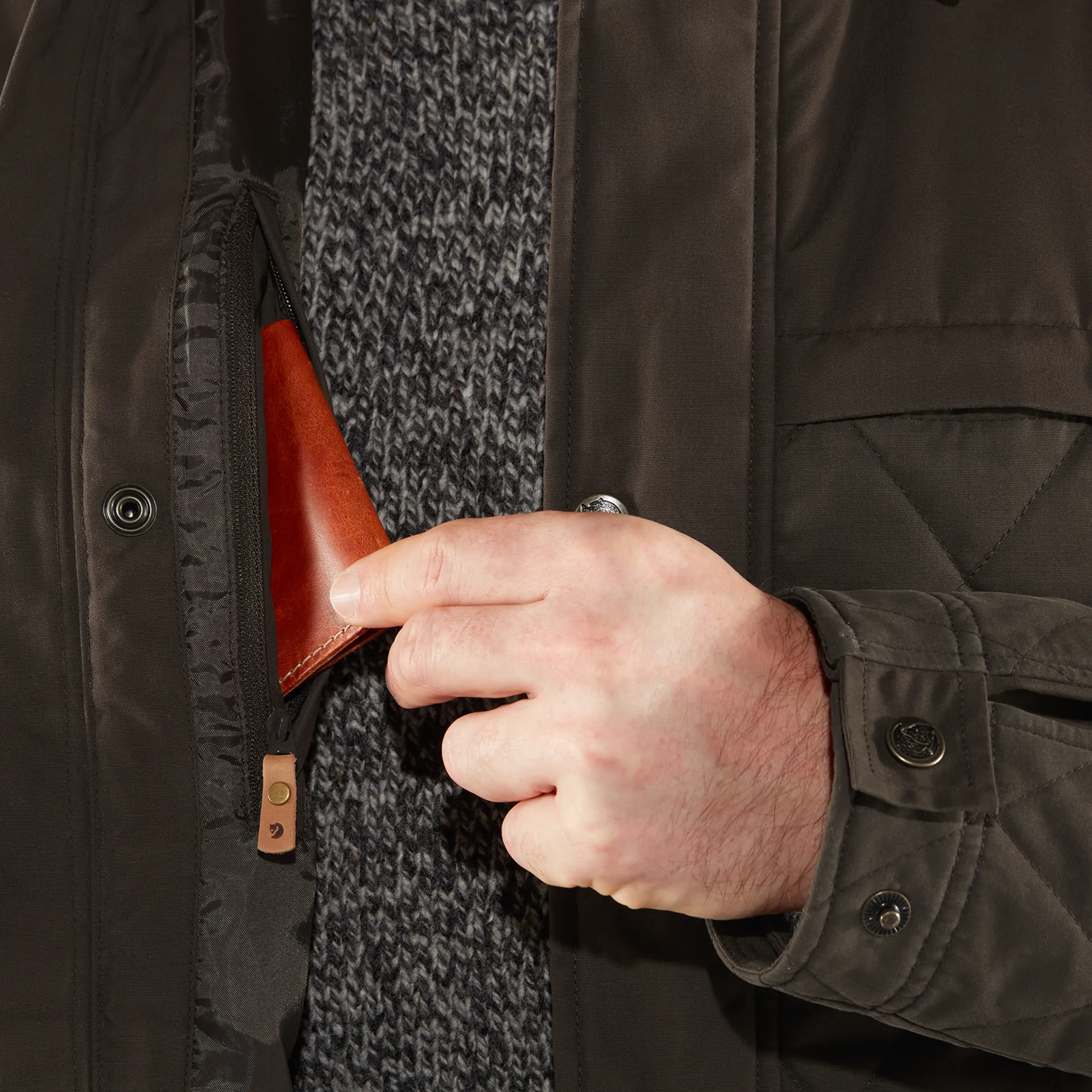 Fjallraven Mens Ovik Wool Padded Jacket Dark Navy