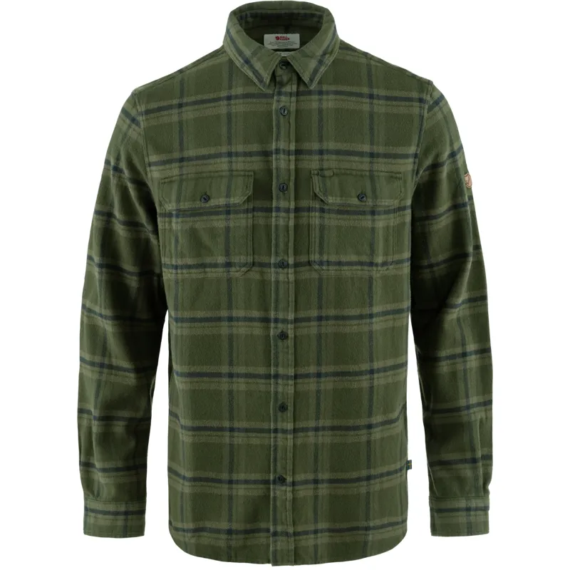 Fjallraven Men's Ovik Heavy Flannel Shirt Deep Forest/ Laurel Green