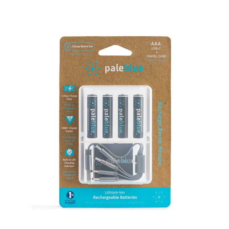Pale Blue AAA Rechargeable Batteries 4-Pack-1