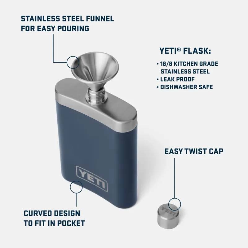 YETI Rambler Hip Flask Navy-6