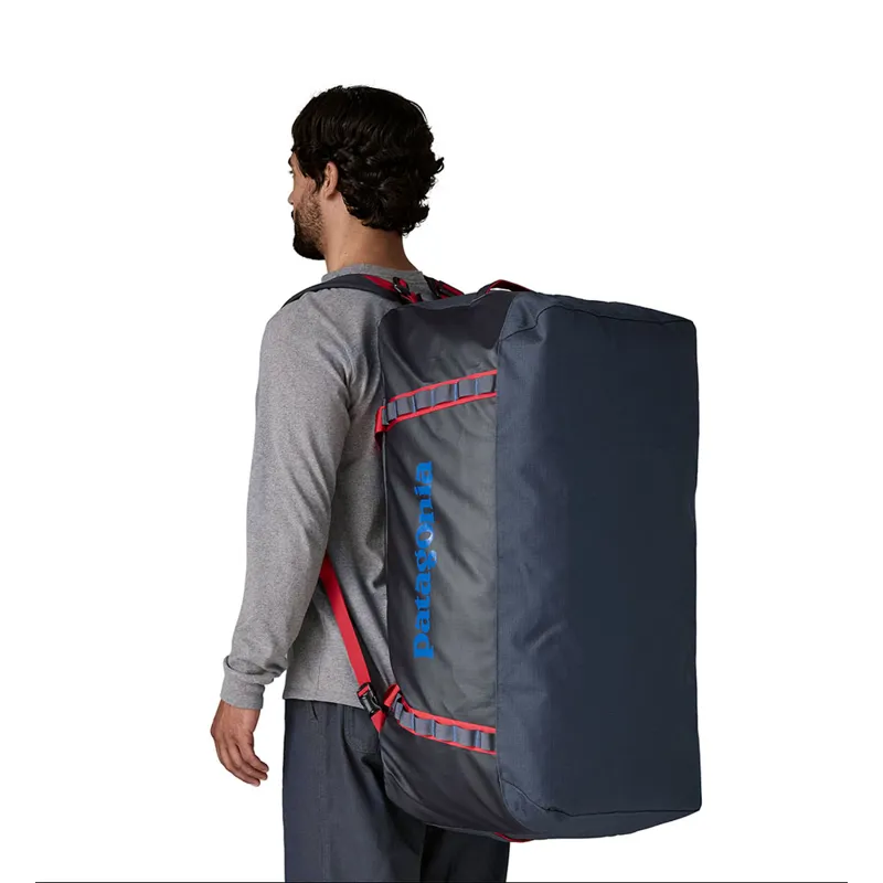 Patagonia Black Hole Duffel 100L Smolder Blue w/Amanita Red-2