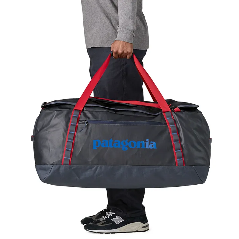 Patagonia Black Hole Duffel 100L Smolder Blue w/Amanita Red-3