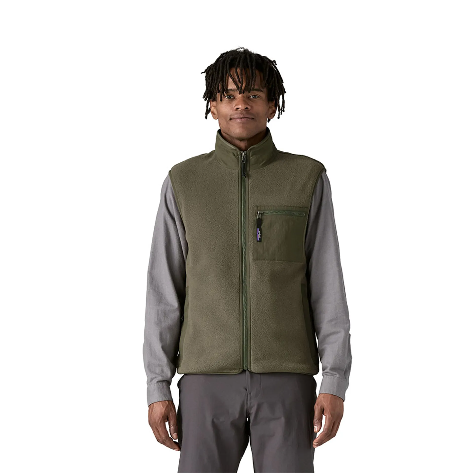 Patagonia Mens Synchilla Fleece Vest Basin Green