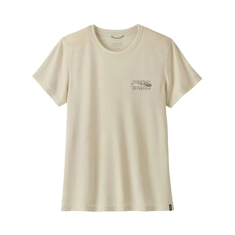 Patagonia Womens Capilene Cool Trail Shirt Strata Dyno White