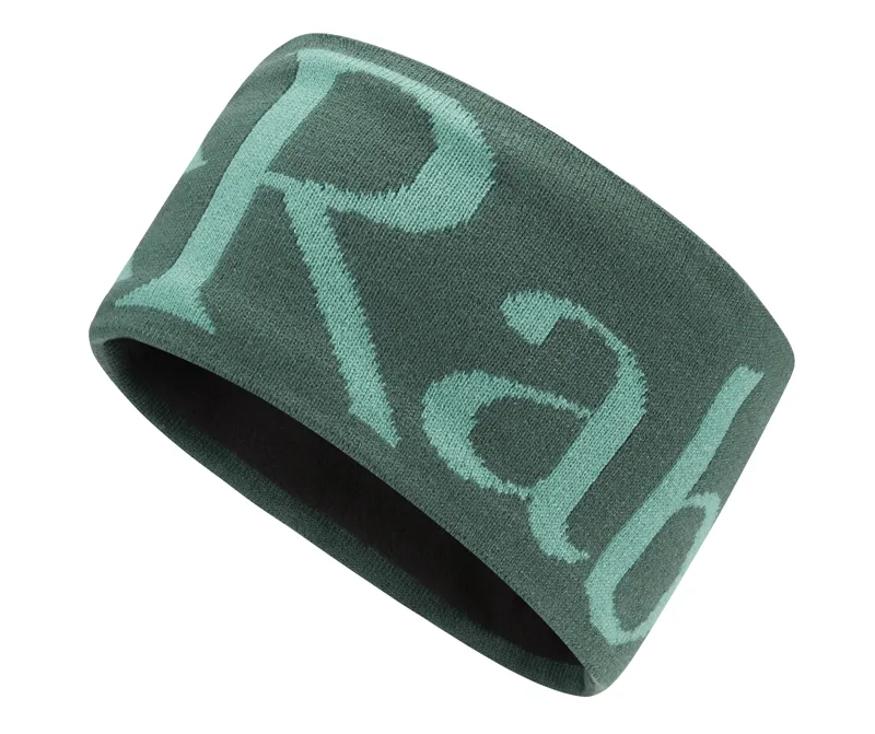 Rab Knitted Logo Headband Green Slate