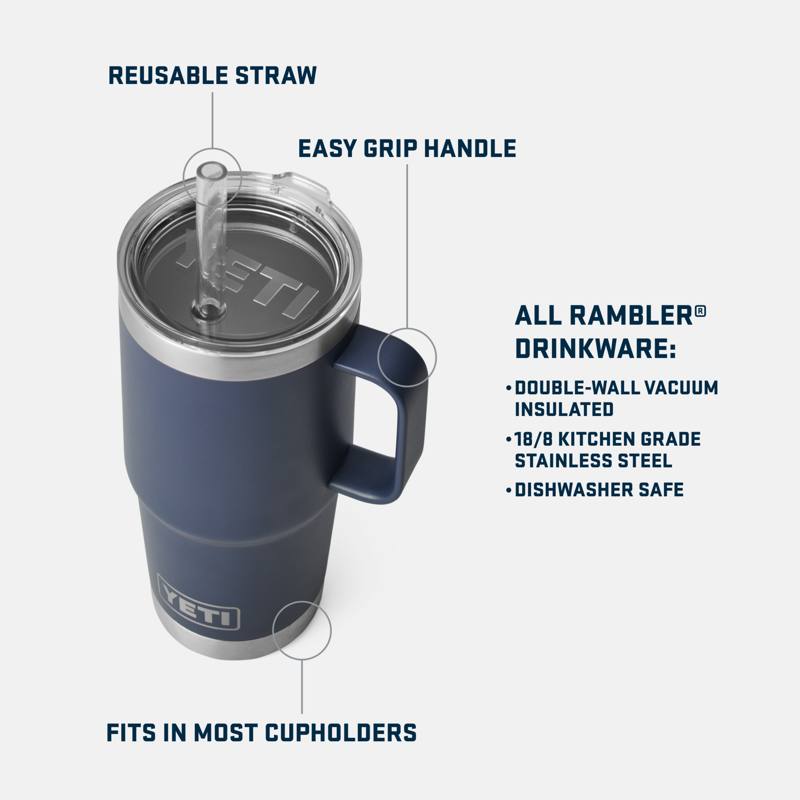 YETI Rambler 25 Oz Straw Mug White-3