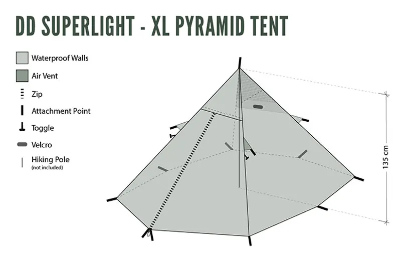 DD Hammocks Superlight Pyramid Tent XL-5