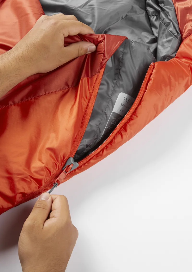 Rab Solar Eco 1 Sleeping Bag Red Clay - Regular - Left Zip-3