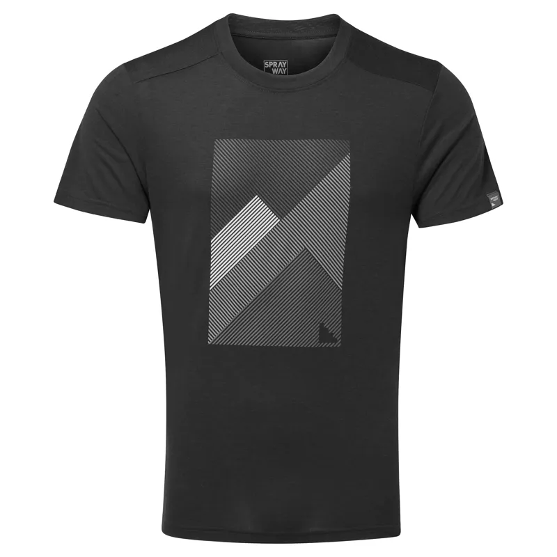 Sprayway Mens Abstract T-Shirt Black