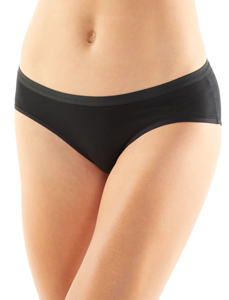 Icebreaker Womens Siren Hipkini Briefs Black-1
