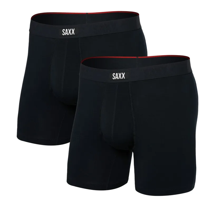 SAXX Men's Vibe Xtra Two-Pack Boxer Briefs Black