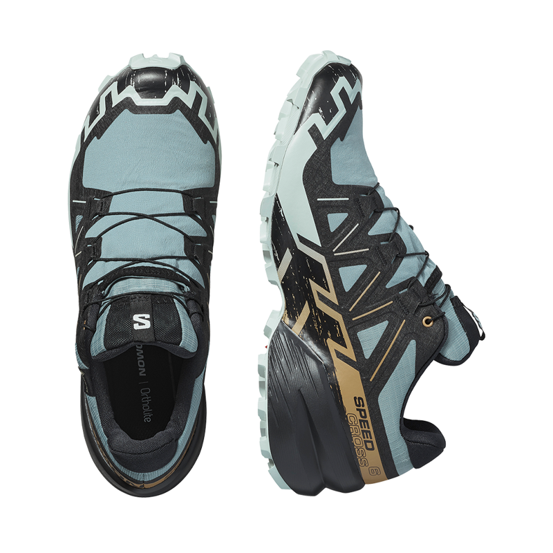 Salomon Mens Speedcross 6 GTX Trooper/Black/Wood Thrush-4