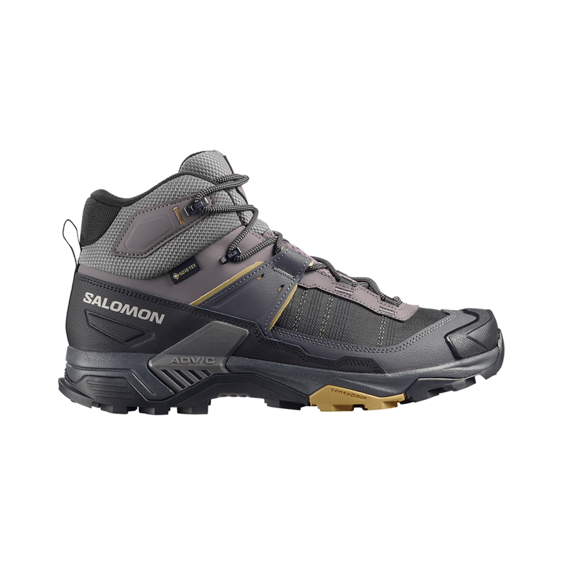Salomon Mens X Ultra 5 Mid GTX Dark Gull Gray/Asphalt 
