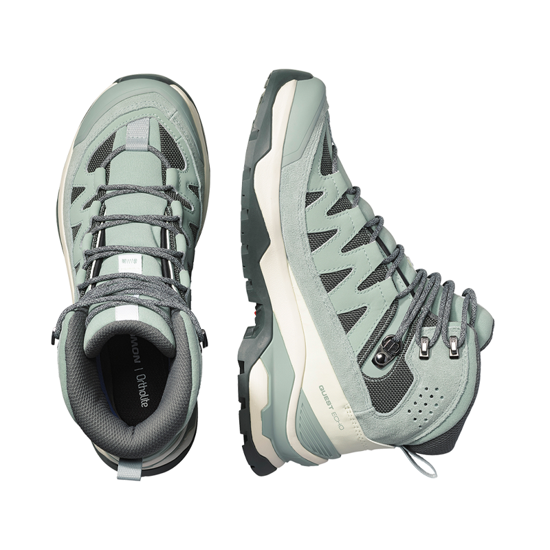 Salomon Womens Quest Echo GTX Green Milieu/Icicle -4
