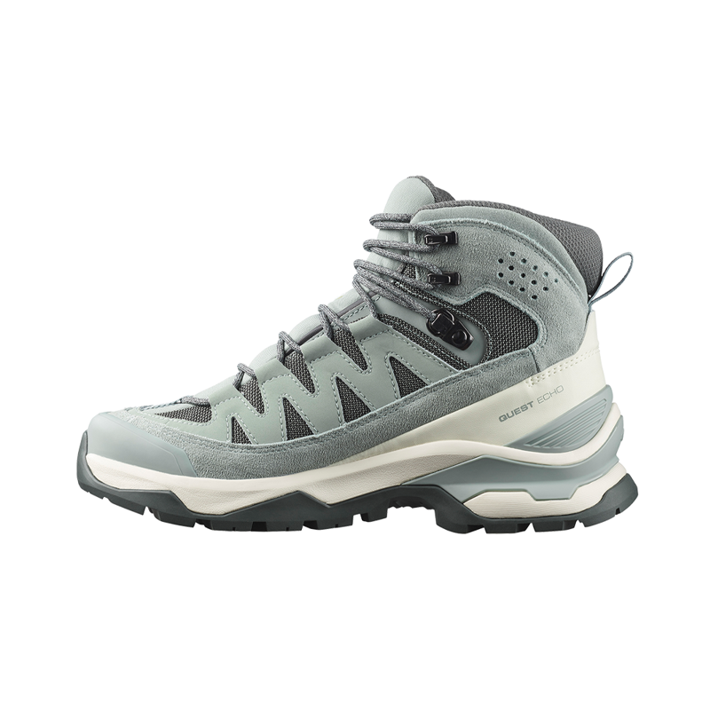 Salomon Womens Quest Echo GTX Green Milieu/Icicle -1