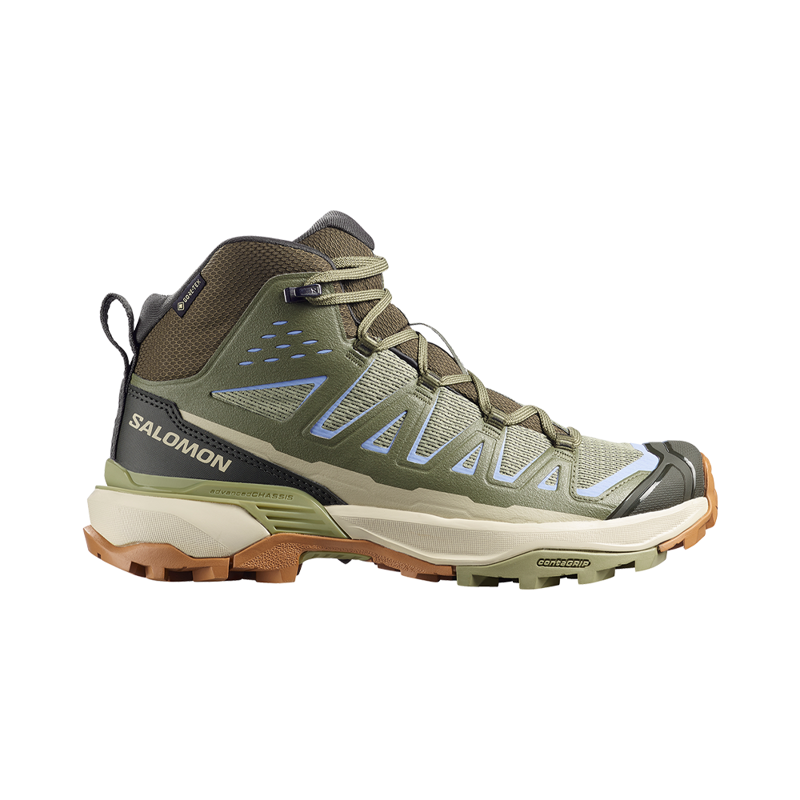 Salomon Womens X Ultra 360 Edge Mid GTX Tea/Deep Lichen Green 