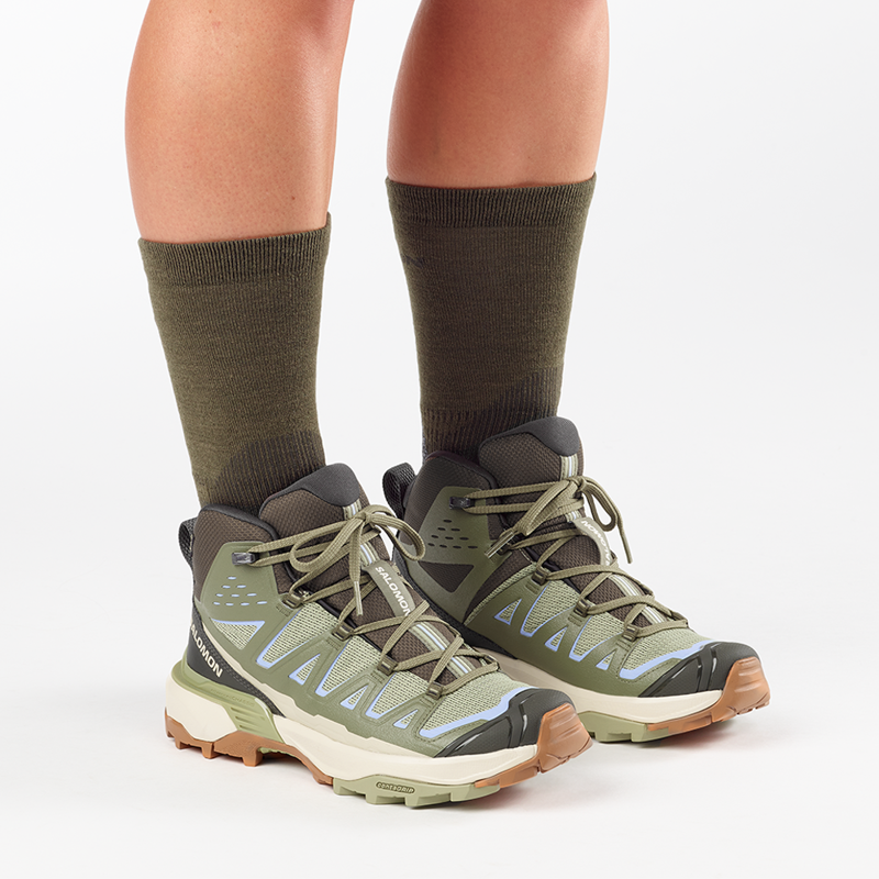 Salomon Womens X Ultra 360 Edge Mid GTX Tea/Deep Lichen Green -1